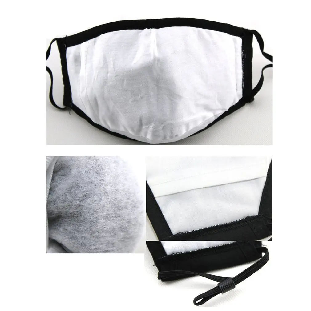 Fashion Unisex Cotton Breath Valve Pm2.5 Mouth Mask Anti-Dust Anti Pollution Mask Cloth Activated Carbon Filter Mask 1Pcs