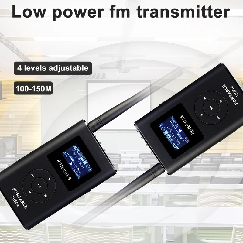 Беспроводной fm передатчик RETEKESS TR504 0 6 Вт MP3 портативный для церкви автомобиля