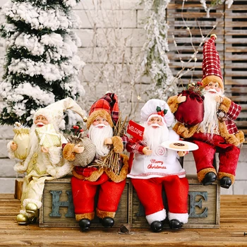 

Santa Claus Doll 2020 Christmas Ornaments Merry Christmas Decor For Home Table Navidad Natal Cristmas Gifts Happy New Year 2021
