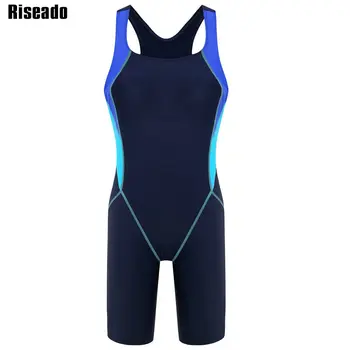 

Riseado Boyleg One Piece Swimsuit Sport Racing Swimwear Women Compeitition Swimming Suits for Women Race Back Beachwear