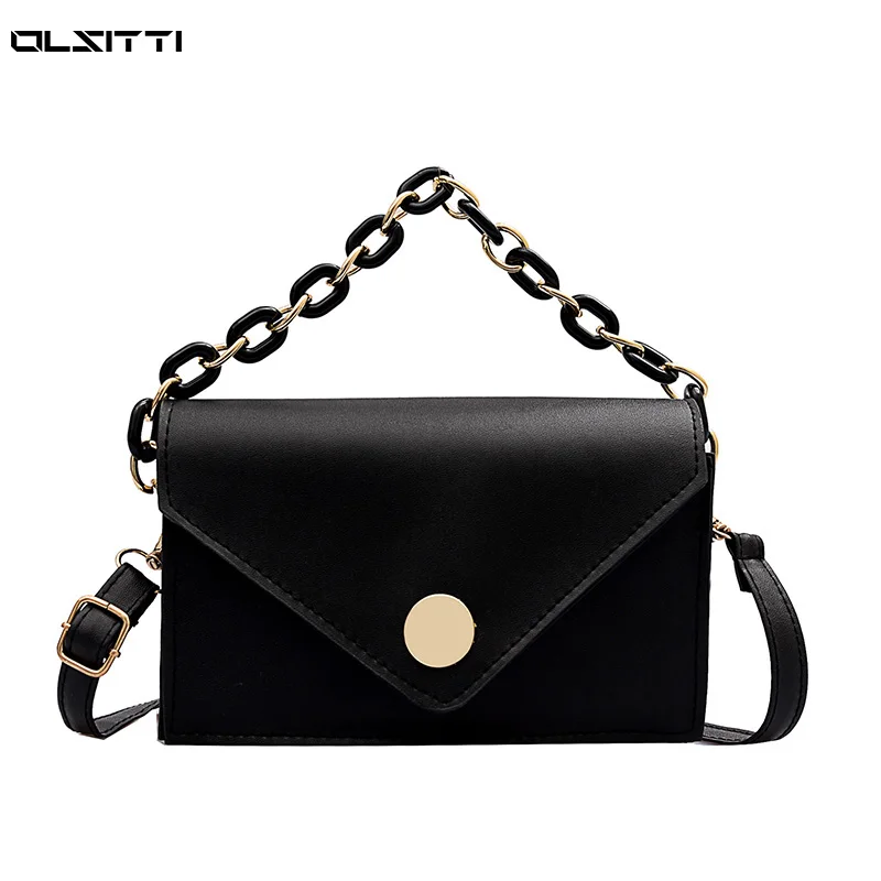 

OLSITTI Mini Solid Color PU Leather Crossbody Bags For Women 2020 Female Travel Chain Cross Body Bag Simple Handbags and Purses