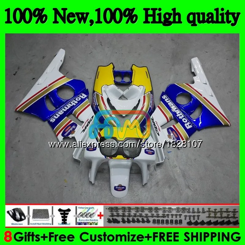Rothmans синий NC29 комплект для HONDA CBR400 CBR 400 RR 400RR 94 95 96 97 98 99 91BS. 9 CBR400RR 1994 1995 1996 1997 1998 1999 обтекатель - Цвет: No. 1