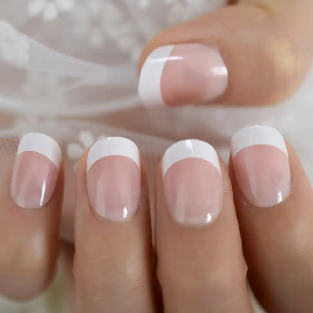 プロのマニキュア用の白いチップジェルネイル さまざまなサイズと色のフェイクネイル用 24ユニット False Nails Aliexpress