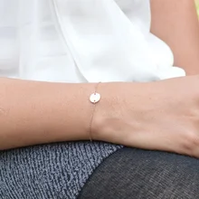 Mcllroy браслеты из нержавеющей стали с минималистическим именем на заказ для счастливых женщин, модный тонкий браслет, регулируемые подарочные браслеты и ювелирные изделия