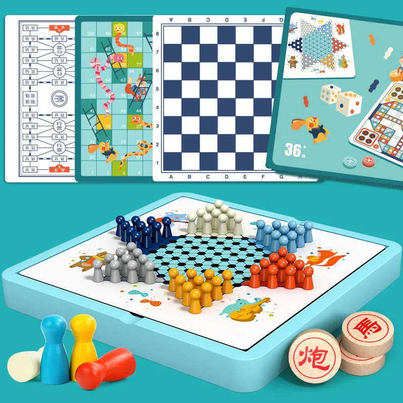

Multi-functional 27 One Aeroplane Chess Checkers wu zhi qi Animal Checker Tabletop Game Children Early Childhood Educational Toy