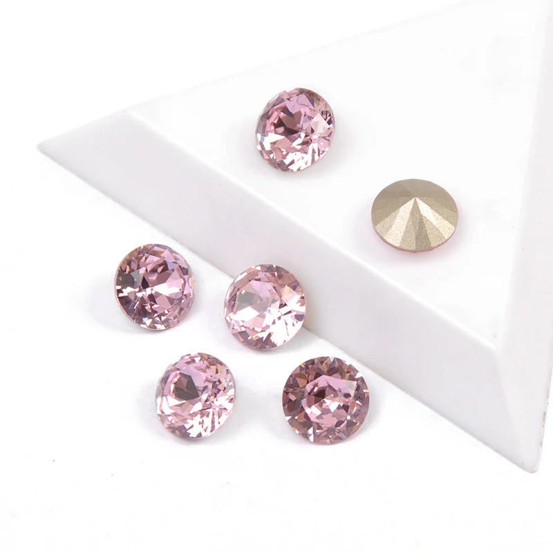 YANRUO K9 High Quality Light Pink Crystal Multi-Sizes Rhinestones Garment Accessories Nail Charms Jewelry DIY Making Decorations 2