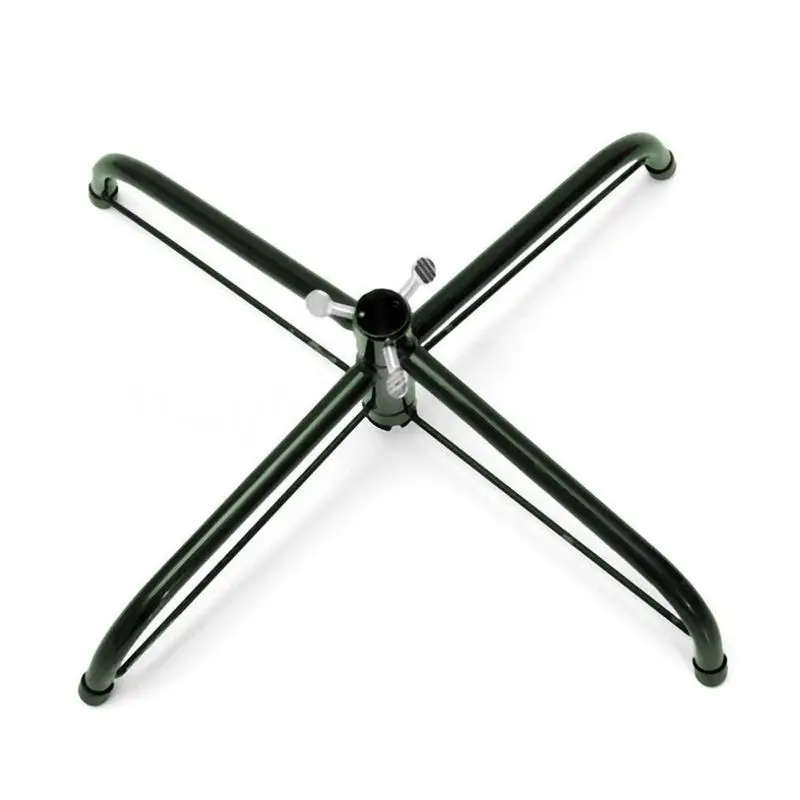 Christmas Tree Stand Green Metal Holder Base Cast Iron Stand 4 Feets Decoration