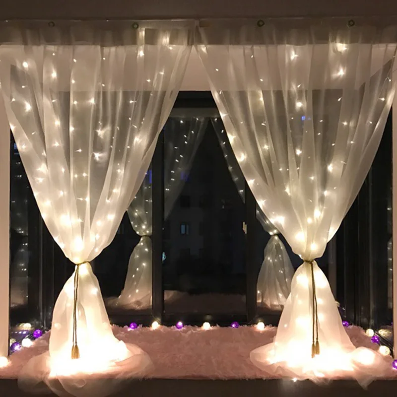 

Lighting Chain Curtain Lights 3X1 M Ice Bar Background Decoration Neon LED Colored Lamp Flashing Waterproof Decoration Lamp 220