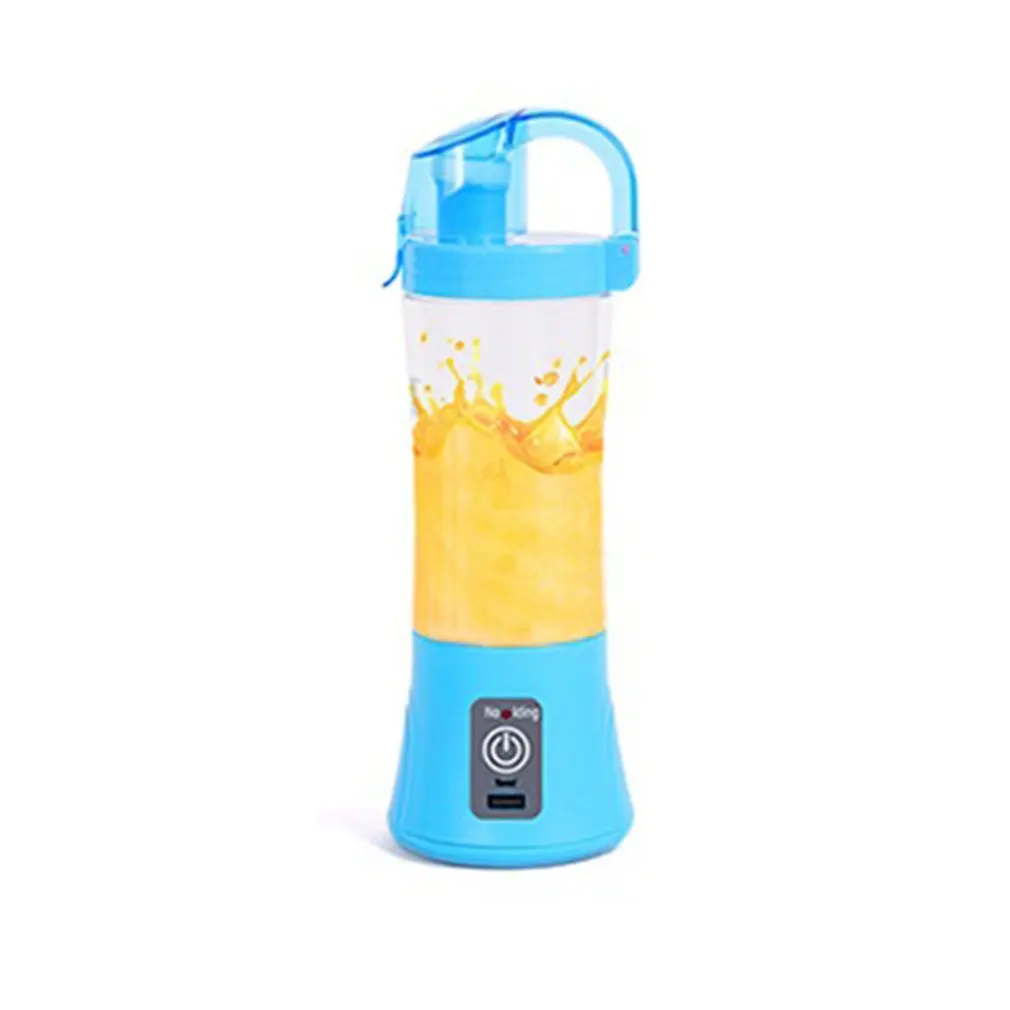 Синий Portable Household Electric Juicer Mini Juice Cup Small Rechargeable USB Juice Cup Beat Eggs Round Shape - Цвет: Синий