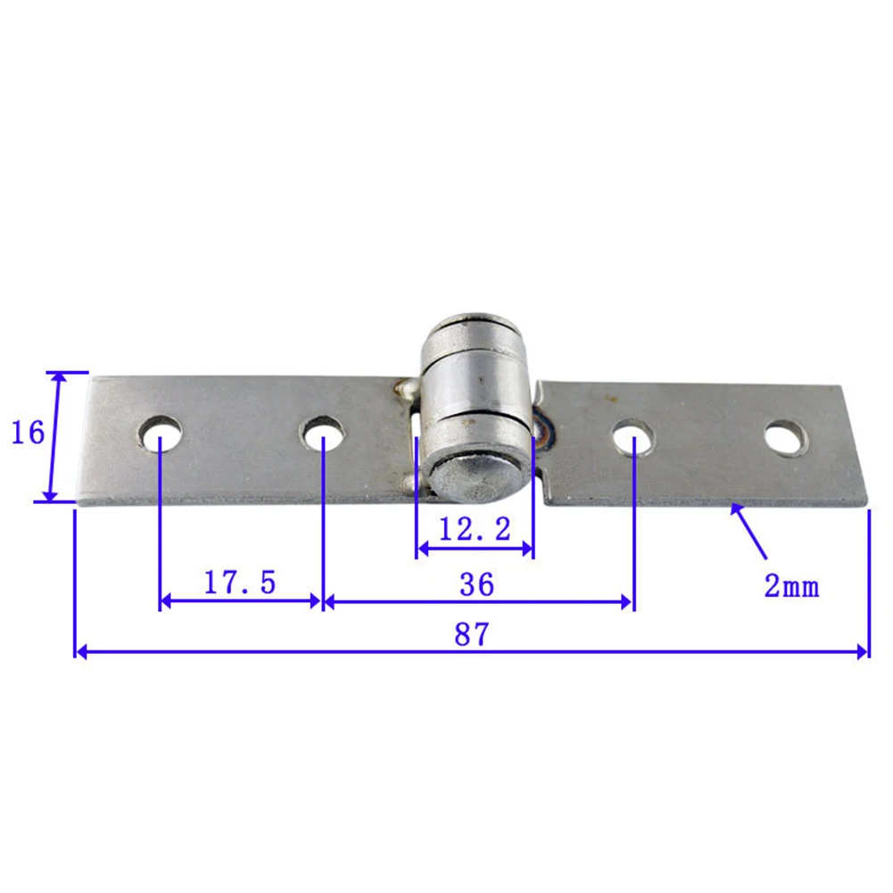 XMRISE Hinge Home Furniture Hardware High Hardness Practical 304 Stainless Steel Folding Door Window Easy Install Crack Resist Thickness:1.9Mm 4# 4Pcs 