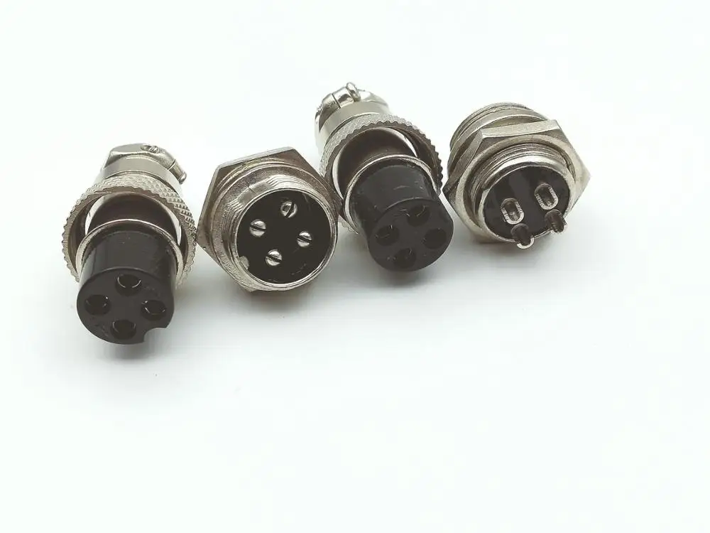 50 компл. 4 Pin 16 мм GX16 аудио кабель Разъем шасси крепление Новый|Соединители| |
