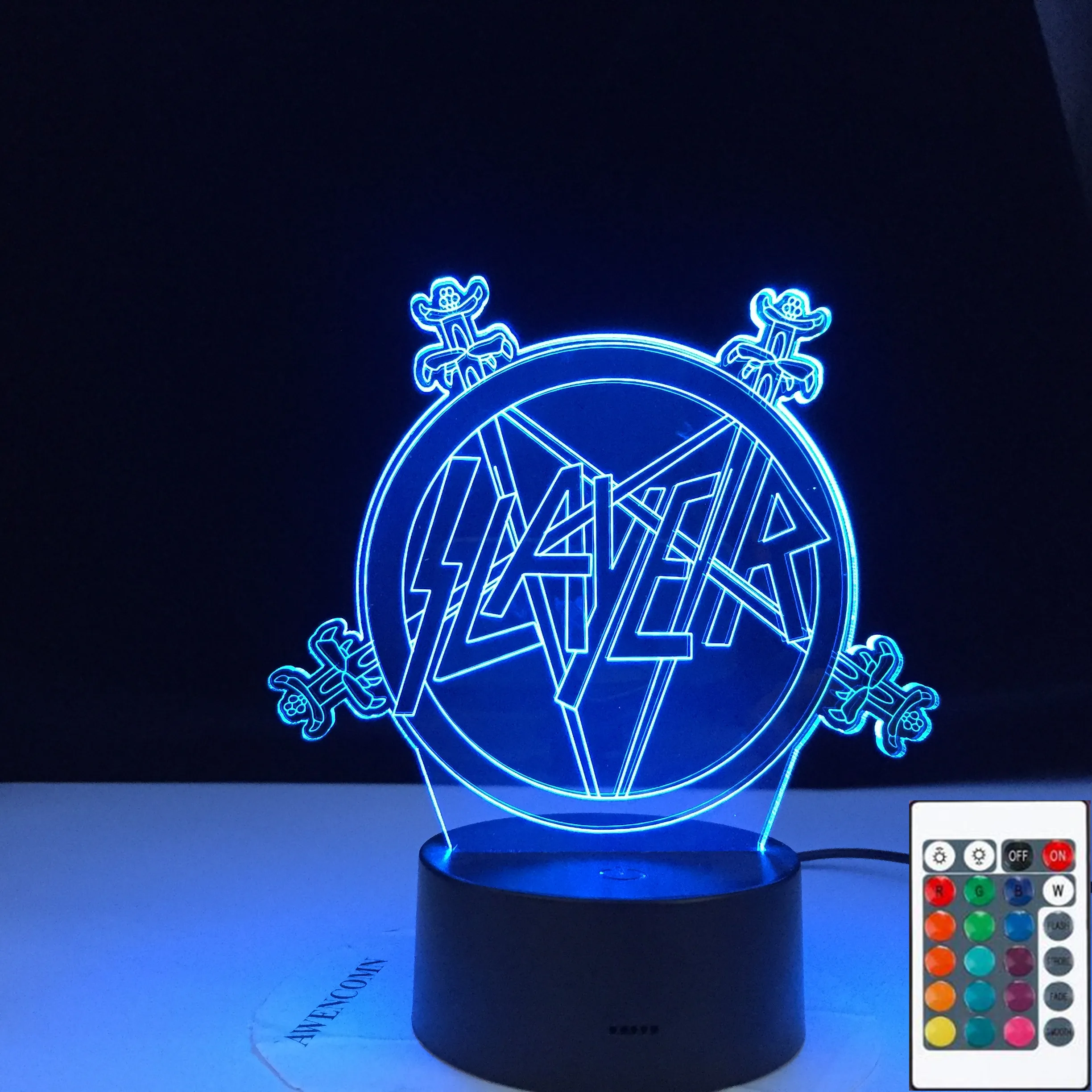 Amerika Thrash Metal Band Slayer Logo Malam Lampu Led Sensor Sentuh Warna Berubah Lampu Malam Untuk Dekorasi Rumah Acara Hadiah Lampu Led Lampu Malam Aliexpress