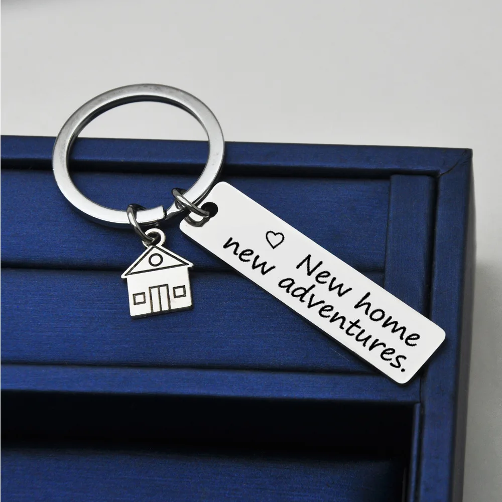WTOPP Portachiavi Inaugurazione Casa – Incisione 'New Home' In Acciaio Inox – Regalo Per Nuova Casa