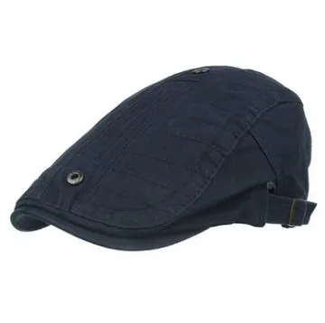 navy blue XdanqinX мужские хлопковые береты новая Индивидуальность Мода Хип Хоп Регулируемый головной убор размер женский тренд спортивный колпачок для крышки - Цвет: navy blue