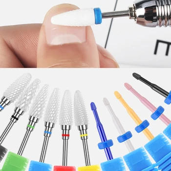 

1 pc Milling Cutter For Ceramic Nail Drill Bits Grinding Head Electric Nail File Buffer Pedicure Nail Art Tool