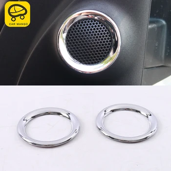 

CARMANGO For Jeep Grand Cherokee 2017 Auto Car Front Sound Ring Front Middle Loudspeaker Trim Covers Interior Accessories