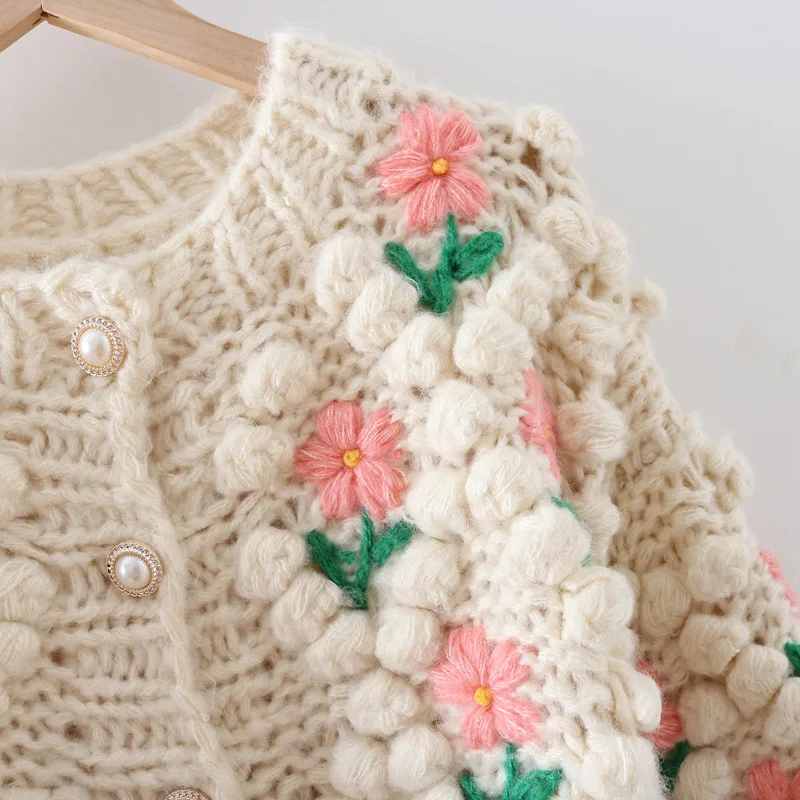 Luxury Runway Women Winter Handmade Sweater and