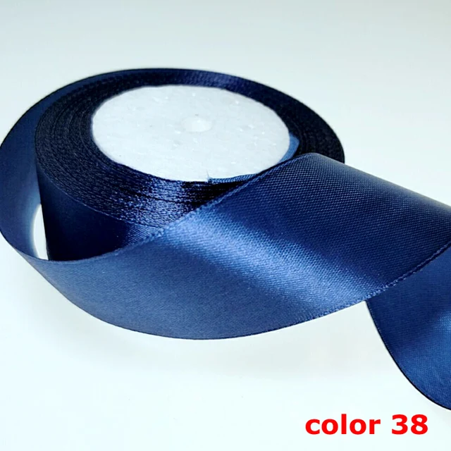HL 5 meters 15/20/25/40/50mm  Solid Color Satin Ribbons Wedding Decorative Gift Box Wrapping Belt DIY Crafts 38