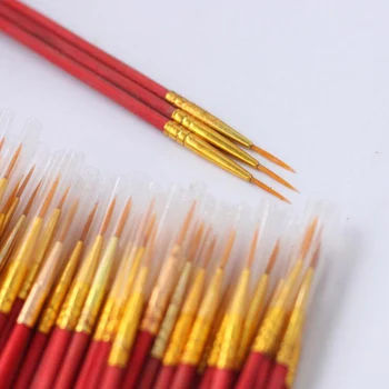 

10PCS Watercolor Pointed Head Paint Brushes Fineliner Hook Line Pen Art Drawing Brushes For School Student Painting Art Supplie