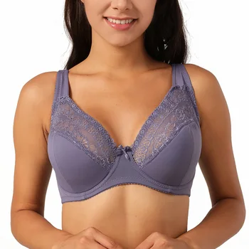 

Sexy Super Big DD DDD E F FF G cup Push Up Plus Size Bra Large Underwire Brassiere Spandex Full coverage Bras for Women 6 Colors