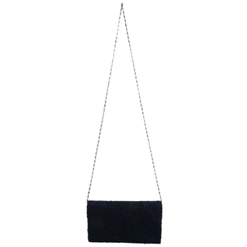 

NEW-New Classy Lace Clutch Envelope Bag Bridal Designer Ladies Evening Party Prom, Silver
