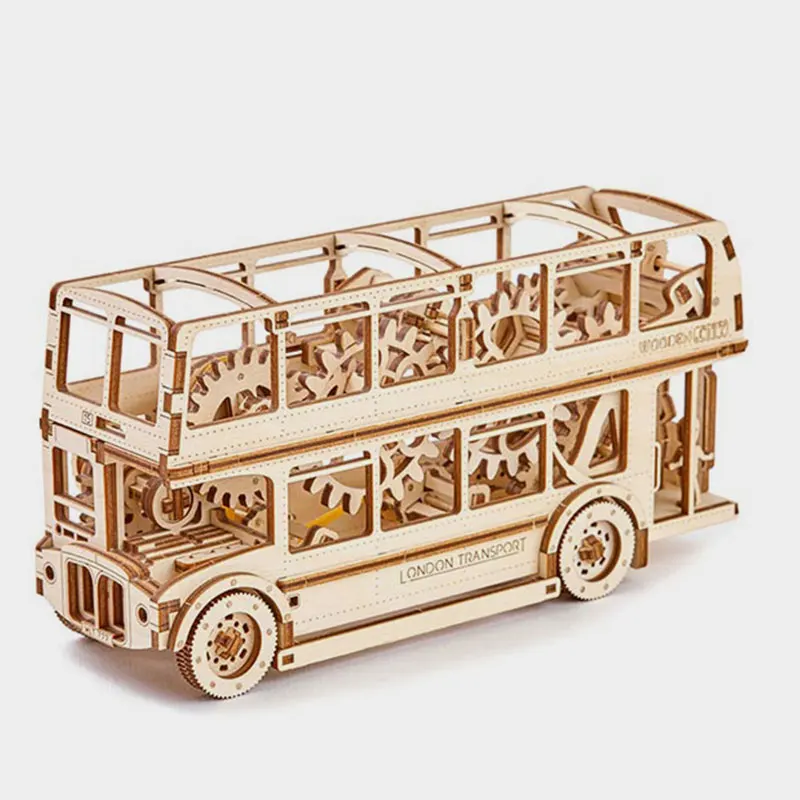Лондонский автобус собрать полный файл CNC лазерная резка CDR DXF формат векторный