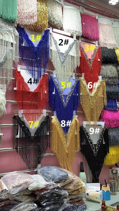 

High quality top selling beaded Fringe Ribbon Trim Fringe Tassel Lace Trim Cyndi-9.3905 for Clothing Decoration