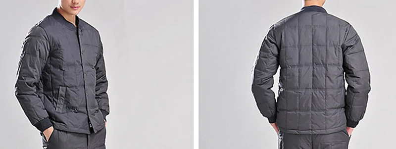 SHIFUREN, Зимняя Теплая мужская куртка для кемпинга, походов, Ультралегкая белая пуховая куртка с длинным рукавом, однобортная верхняя одежда