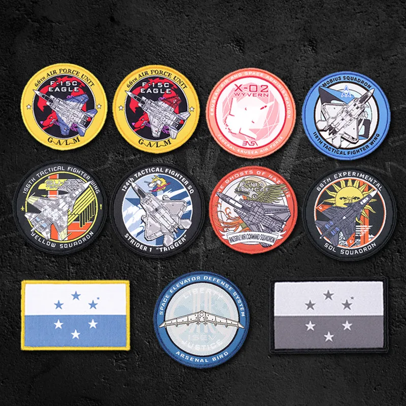 

Ace Combat Embroidery Patches Trigger Fighting Tactical Military Badge DIY Patch For Clothes Vest Jacket Decorate