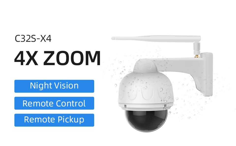 Vstarcam 4X Zoom 1080P ip-камера Встроенный микрофон Wifi Открытый IP66 водонепроницаемый PTZ скорость купольная CCTV камера безопасности PTZ Cam