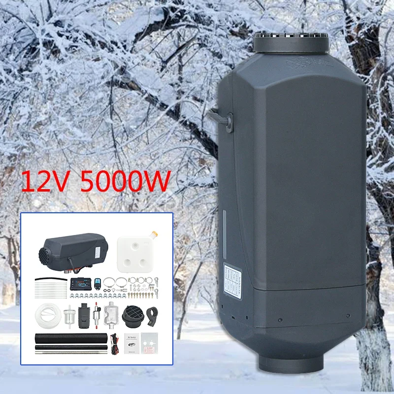 

12V 5000W Car Heater Air Diesels Fuel Heater Air Diesels Heater Parking Heater with Remote Control LCD Monitor for RV Trucks Boa