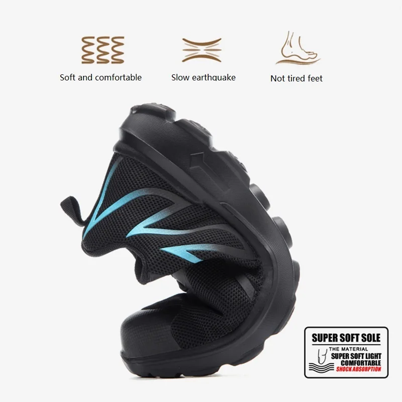 Hohner Security construction Boots Indestructible no slip work Men Safety Boots Shoes Steel Toe Cap Breathable Size Plus 36-48