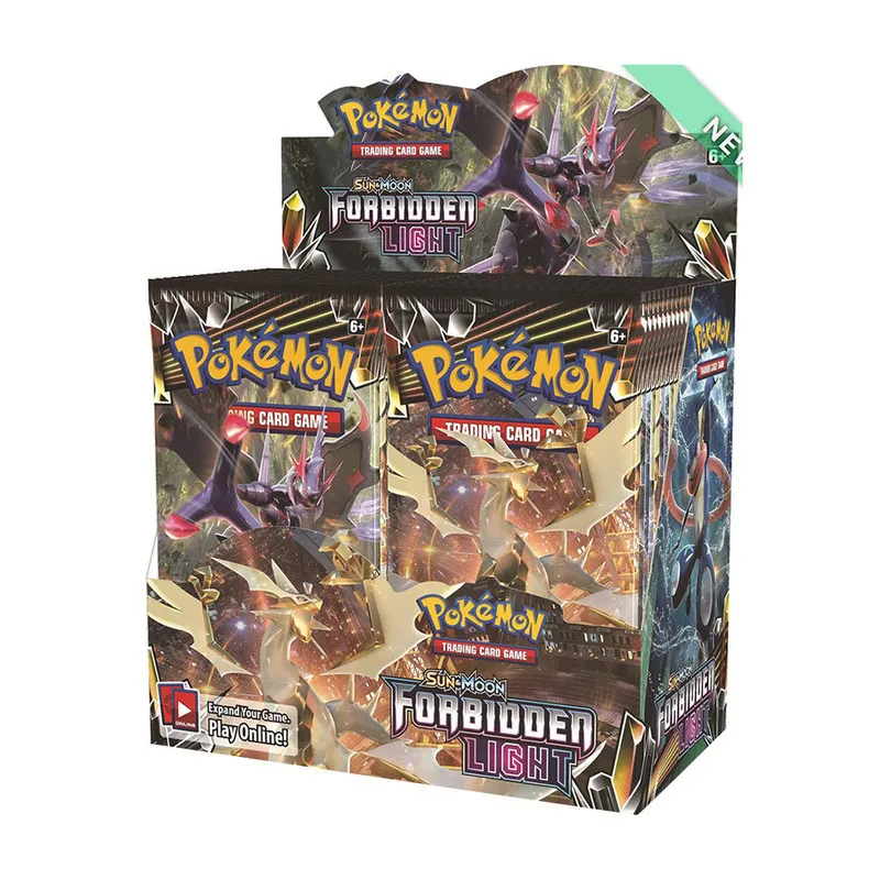 36 упаковок в коробке Pokemon TCG: Sun& Moon Sm11, подвесной светильник, герметичная коробка, набор коллекционных торговых карточек, игрушки для детей - Цвет: FORBLOOEN LIGHT