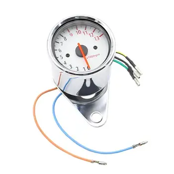 

Hot Sale Motorcycle Tachometer Wear-resistant Retro Motorcycle Tachometer 0-13000 Tach RPM Gauge Rev Counter Universal DC 12V