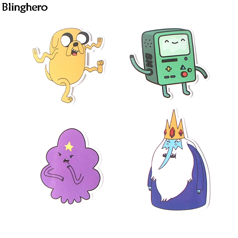 10 компл./лот Blinghero из мультфильма «Время приключений» наклейки 16 шт./компл. мультфильм декоративные настенные наклейки милые надписи, послужат прекрасным подарком для друзей BH0116