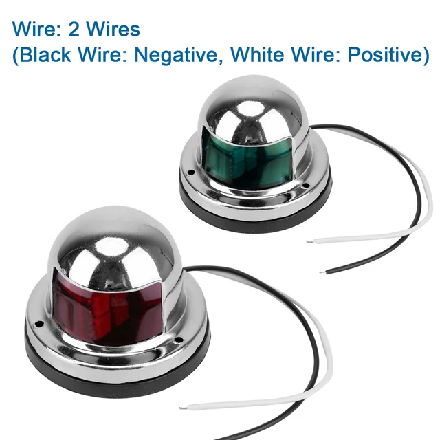 Luci Navigazione Per Barca LED - Acciaio Inox, 12V, Impermeabili IP68, Rosso/Verde