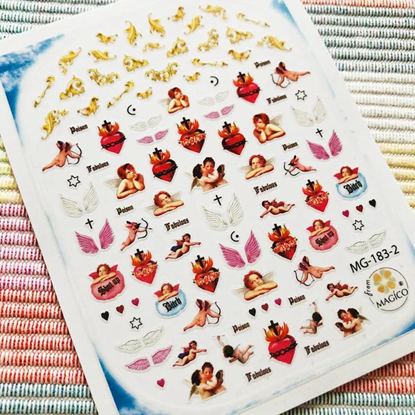 L+ Серия angel DESIGNS L-192 стикеры 3D на ногти nail Art Шаблон для украшения ногтей - Цвет: M-183-2