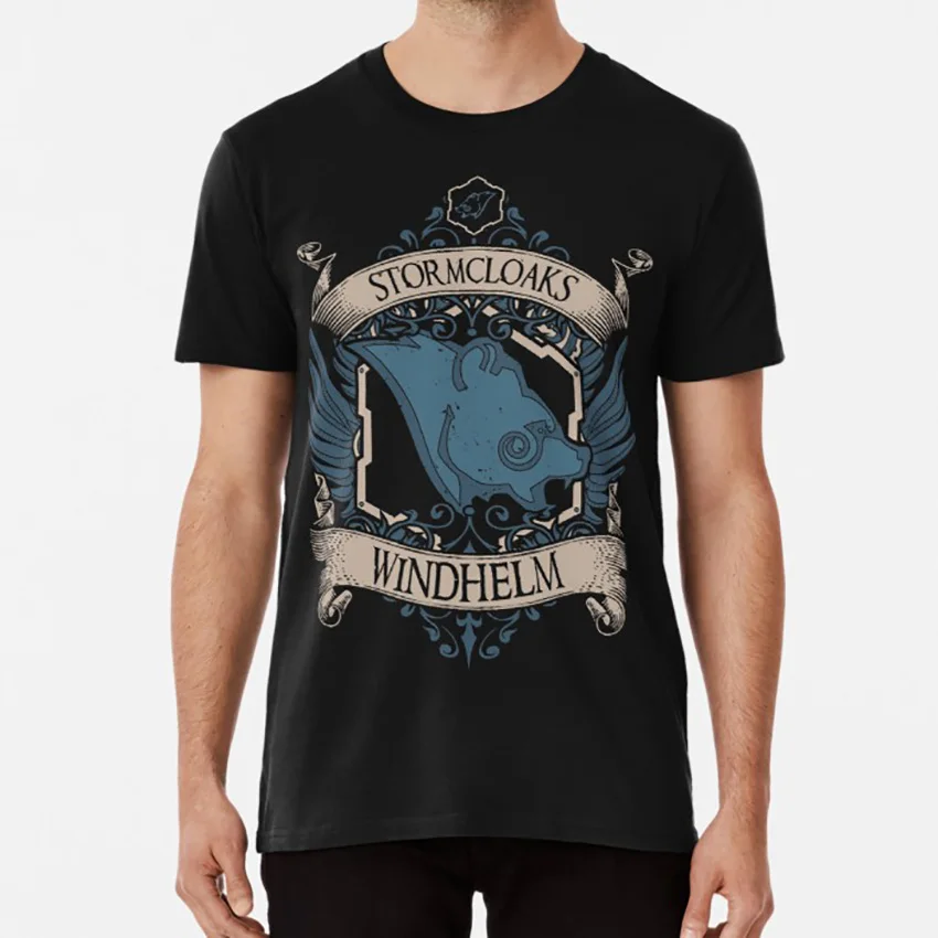 Stormcloaks-Windhelm футболка skyrim the compants колледж зимних воров Гильдия темного братьев Императорский Легион - Цвет: Черный