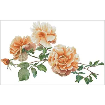 

Pink rose flower patterns Counted Cross Stitch 11CT 14CT 18CT DIY Cross Stitch Kits Embroidery Needlework Sets home decor