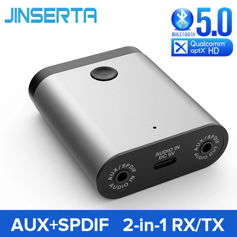 JINSERTA Bluetooth 5 0 Receiver Transmitter 4 2 aptX HD for TV Headphone Optical 3 5mm SPDIF Bluetooth AUX Audio Adapter