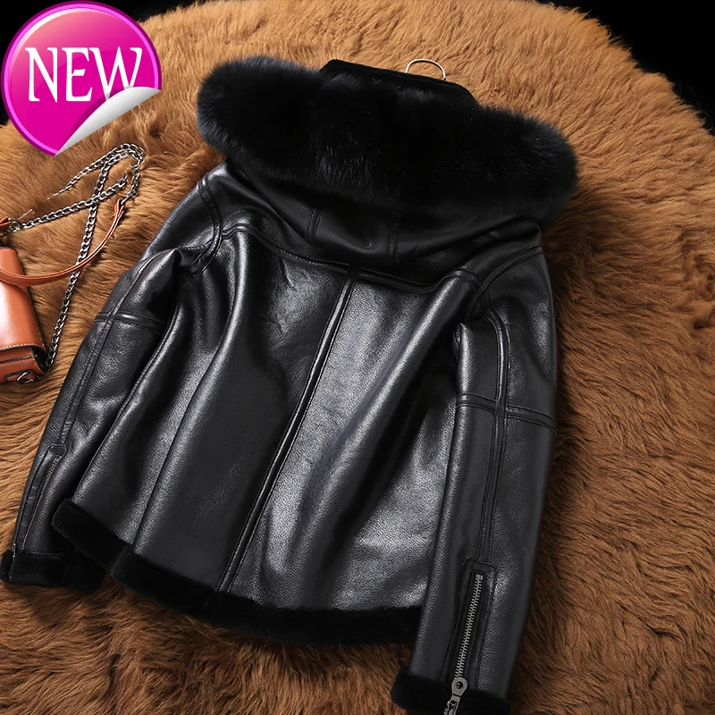 Jacket Genuine Leather Sheep Shearling Fur Coats