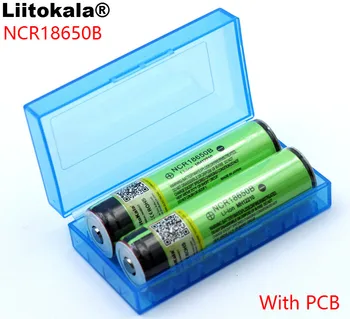 

Liitokala 2PCS Protected Original 18650 NCR18650B 3400mAh Rechargeable Li-lon battery with PCB 3.7V For Flashlight Storage box