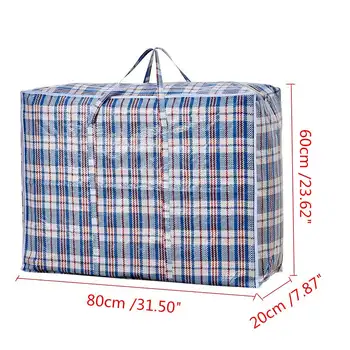 

New 6pcs Set Men Women Ladies Large Woven Packing Bags Pack Up Bag Moving Travel Luggage Storage Bag Shopping Laundry Random Col