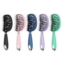 Macio antiderrapante lidar com cabeleireiro detangling pente de cabelo cerdas náilon couro cabeludo massagem pente feminino molhado cur escova de cabelo ferramenta de estilo