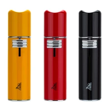 Бренд LUBINSKI, 3 фонарь, ветрозащитная Зажигалка для сигарет, красные зажигалки с сигарой, подходят для сигар COHIBA