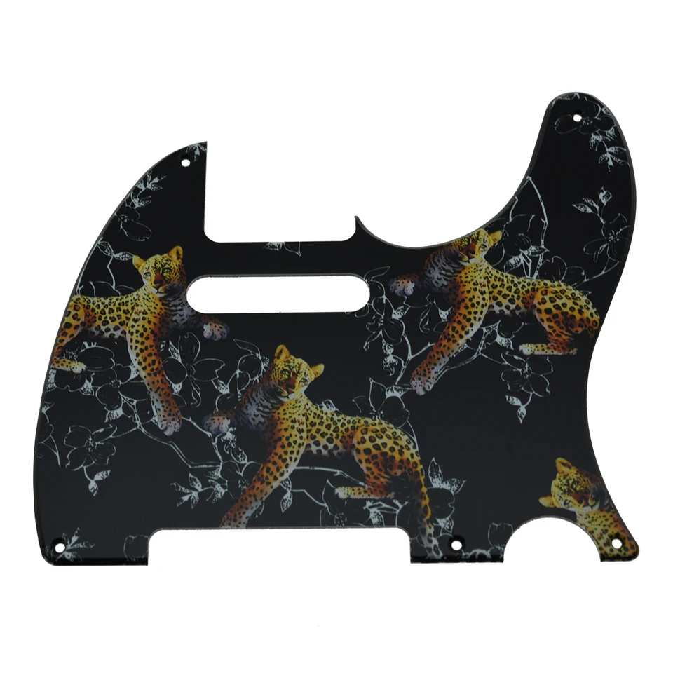 Plaque Anti-Rayures (Pickguard) 8 Trous Pour Fender Telecaster - Motif Bois Imprimé 3D