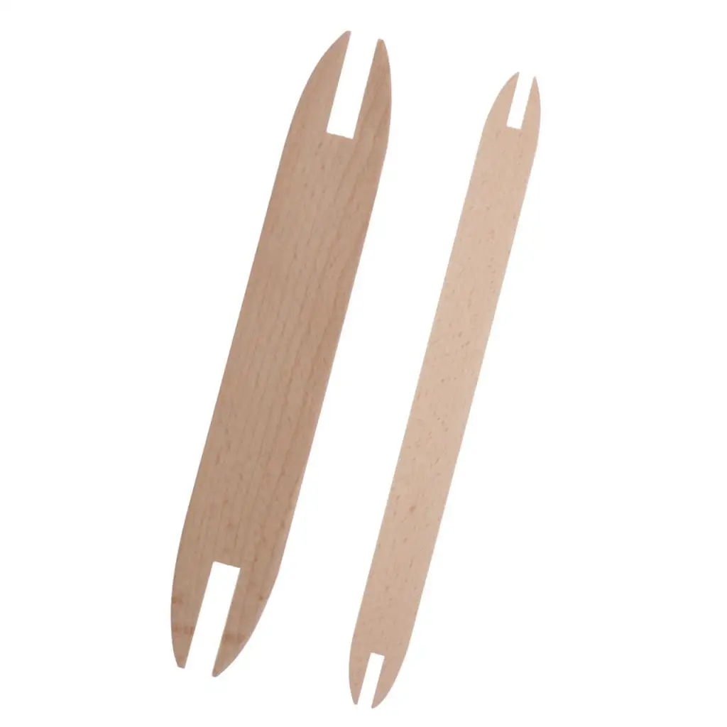 DIY Craft Weaving Tool Woven Sweater Scarf Tapestry Bobbin Beechwood Shuttle Stick Single Head Solid Eucalyptus Wool