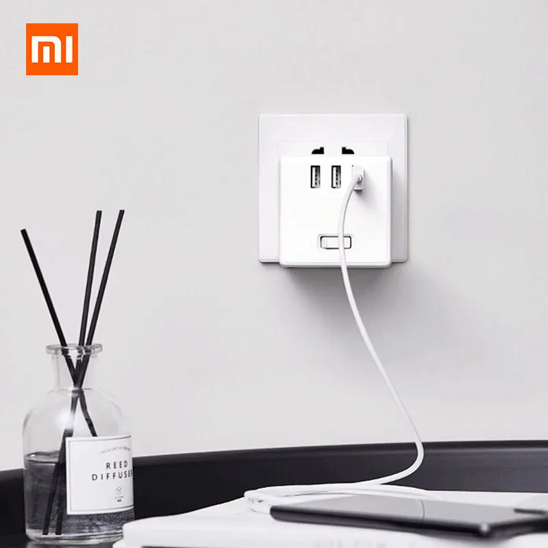 Xiaomi Mijia 2 в 1 USB зарядное устройство Блок питания адаптер 6 портов гнездо конвертер компактный разъем розетка Magic-Cube