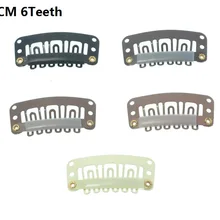 20 шт., маленького размера, круглой формы с диаметром 32 мм 6-зубная паста расческа для волос удлинители кнопки металлические зажимы с силиконовый чехол для зажим в Пряди человеческих волос для наращивания зажимы для парика LZH0102