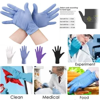 

2020 dropshipping bathroom accessories Rubber Comfortable Disposable Mechanic Nitrile Gloves Exam Gloves kitchen cleaner